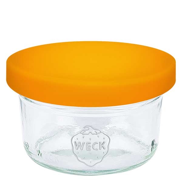 50ml Sturzglas WECK RR60 mit Silikond. orange