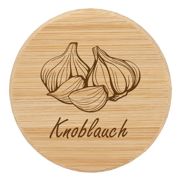 Holzdeckel &quot;Knoblauch&quot; für WECK RR60