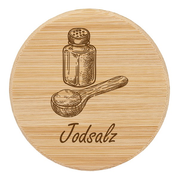 Holzdeckel &quot;Jodsalz&quot; für WECK RR60